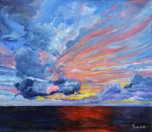 alba sul mare_sunrise on the sea_cm 82 x 715 - 2018